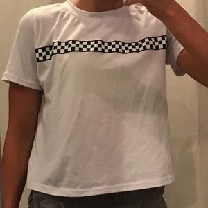 checkered crop top